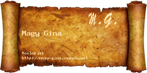 Magy Gina névjegykártya